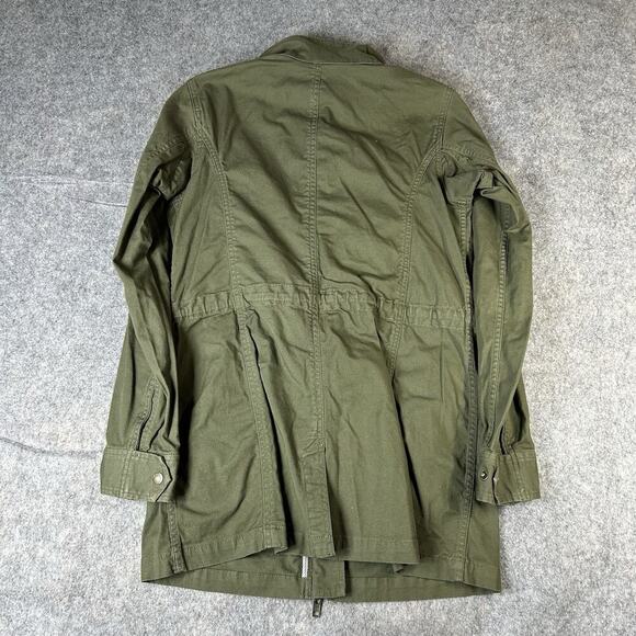 Duluth Trading Jacket Mens XS Army Green Full Zip Up Cargo Utility Coat Cotton - Picture 6 of 8